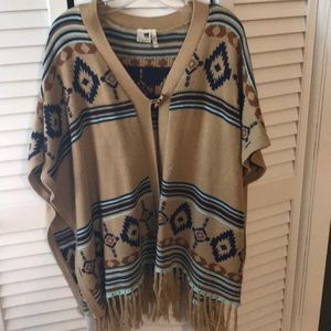 Tan cardigan/poncho